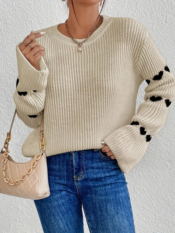 Emilia Heart Detail Knit Sweater