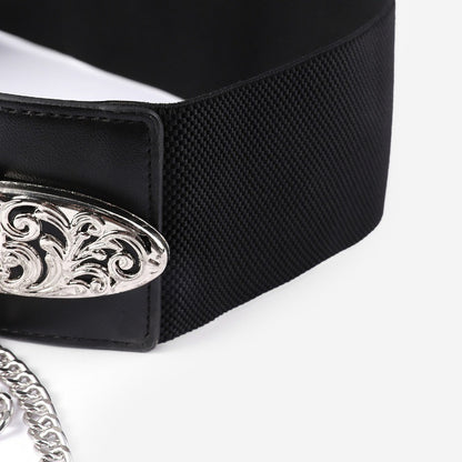 Waist Seal Hollow Double Buckle Chain