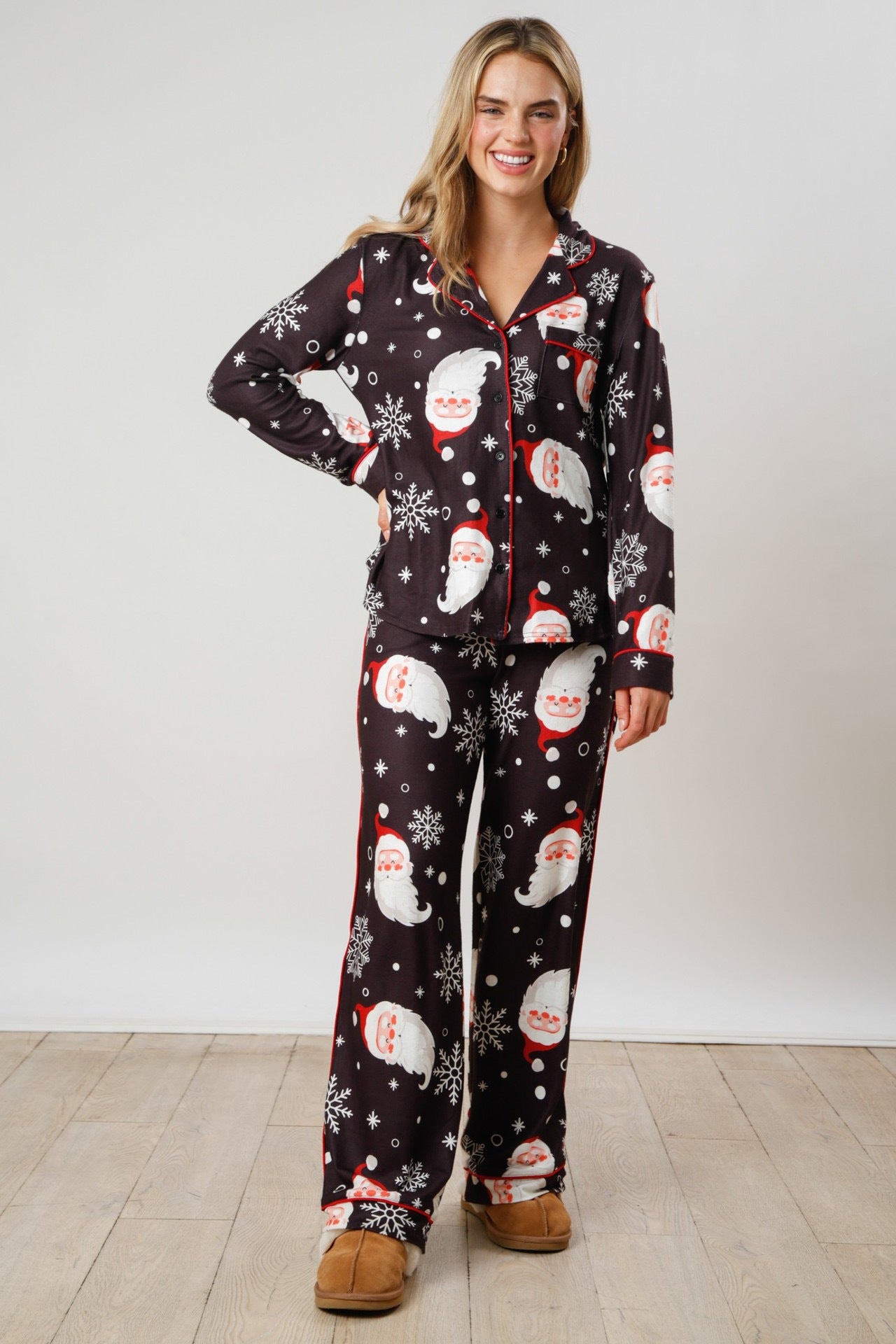 Santa Snowflake Pajama Set