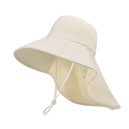 Women Outdoor Neck UV Protection Wide Brim Bucket Hat