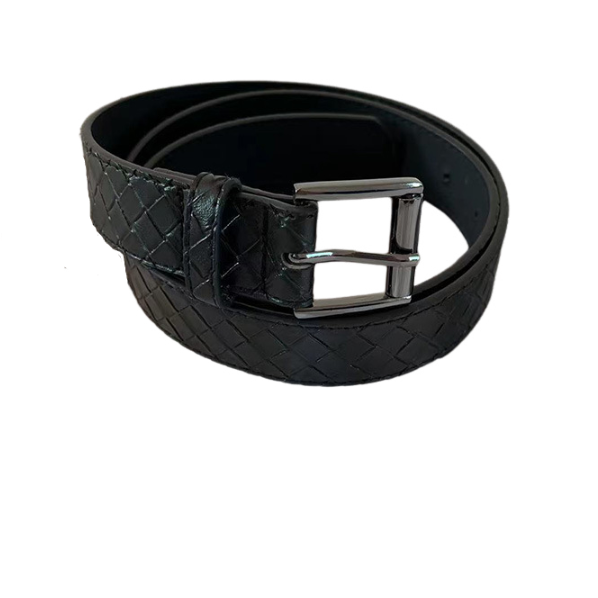 Solid color Woven Diamond Check Belt