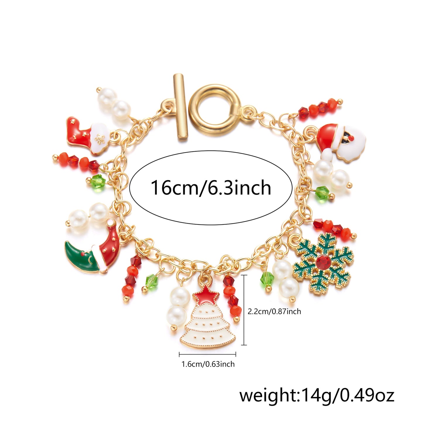 Christmas Pendant Bracelet