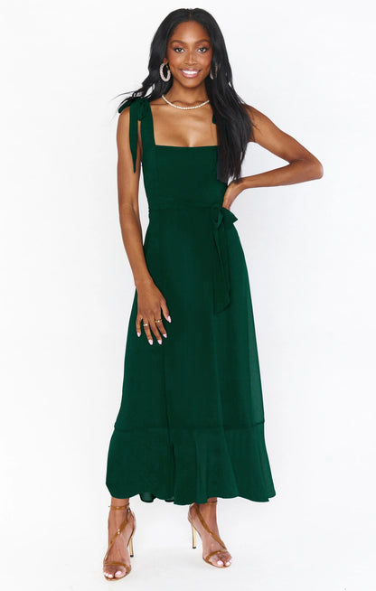 French Temperament High-Grade Split Midi Dress