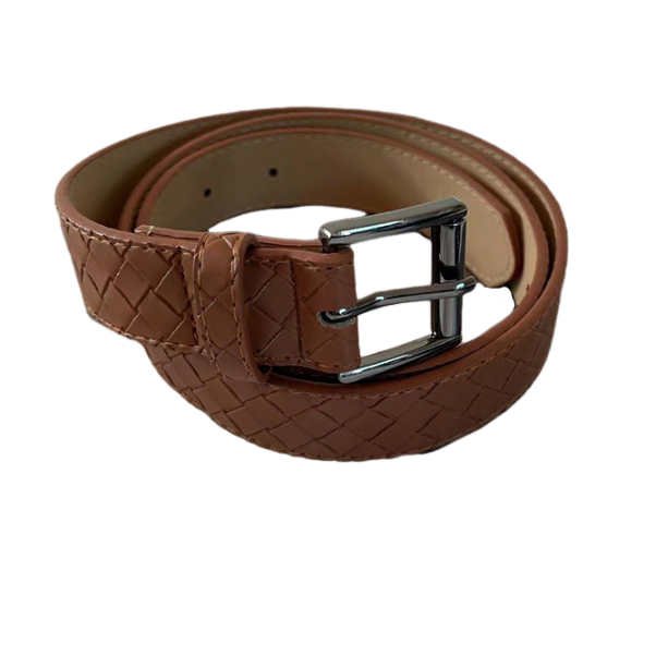 Solid color Woven Diamond Check Belt