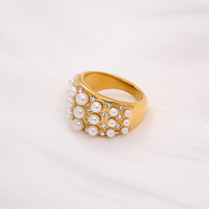 High Quality Pearl Diamond Ring