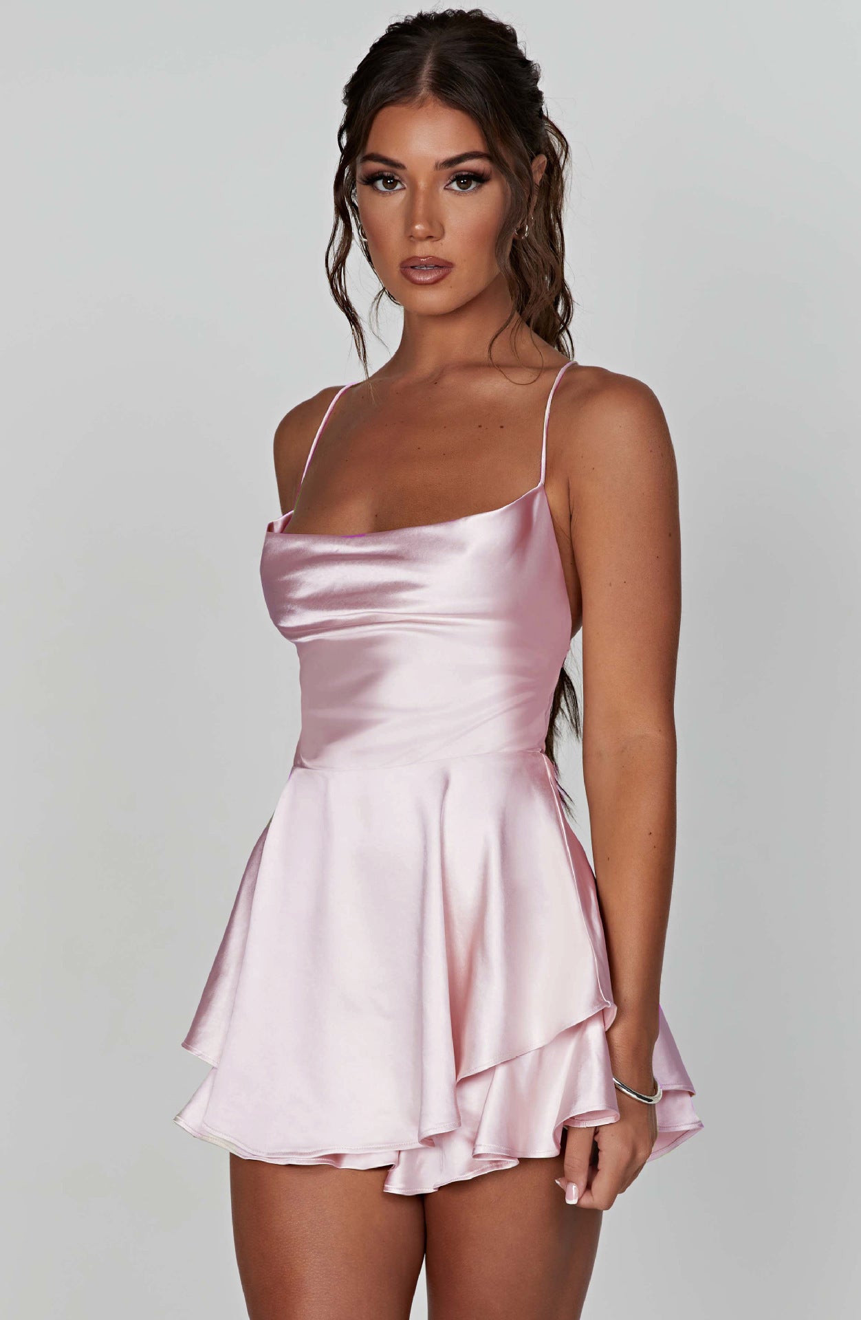 Sleeveless Backless Strappy Mini Dress