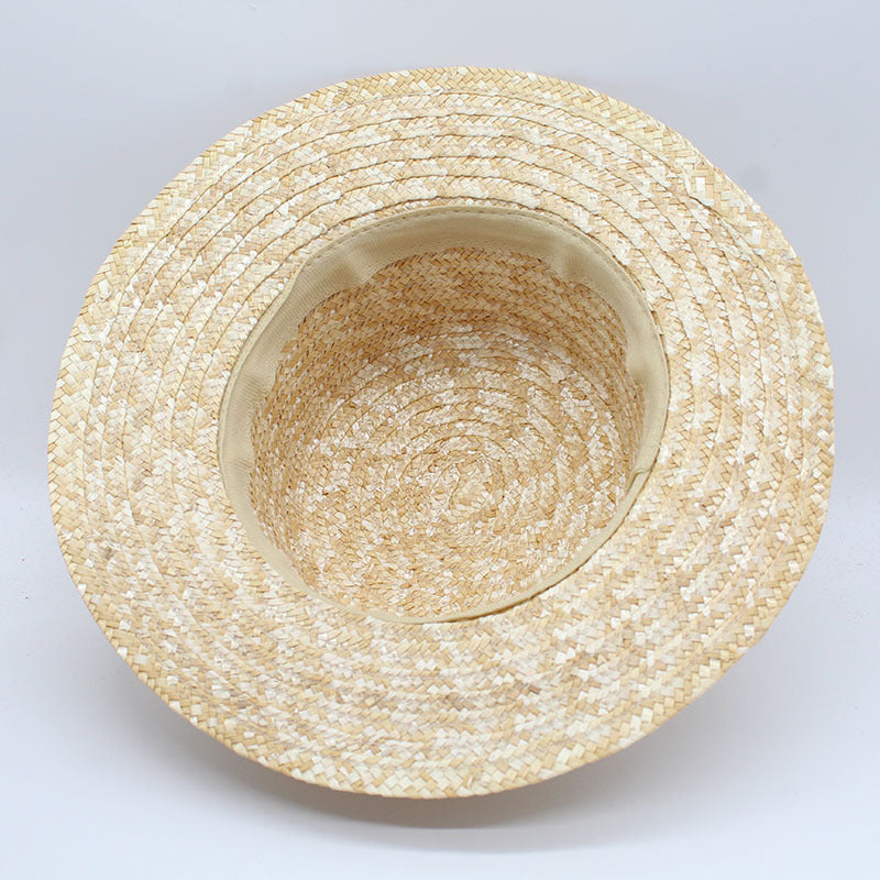 Elegant Straw Sun Boater Hat