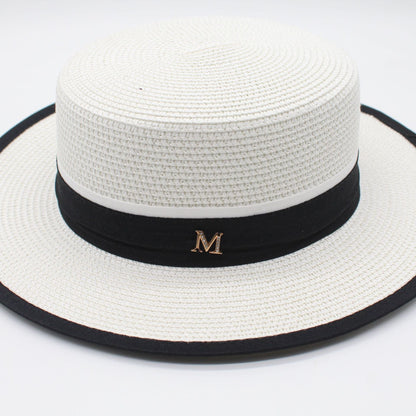 Elegant Straw Boater Hat