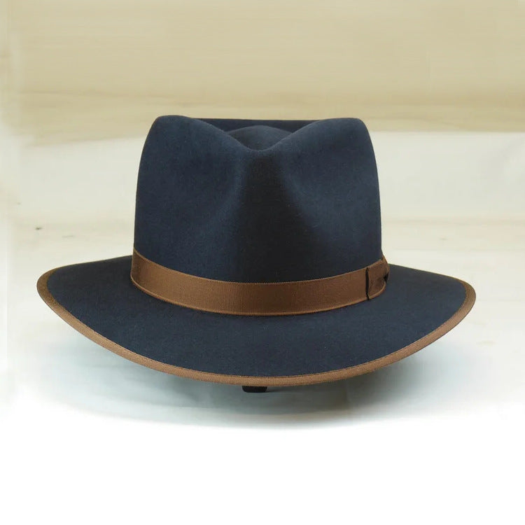 Chic Bow Decorated Wool Fedora Hat