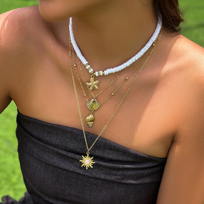 South Pacific Shell Starfish Multi-Layer Necklace