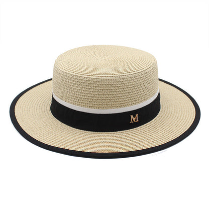 Elegant Straw Boater Hat