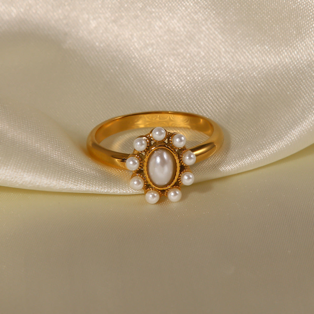 High Quality Pearl Diamond Ring