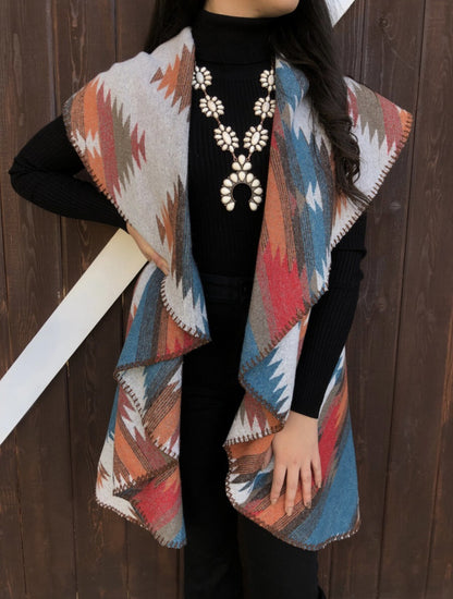 Women's Western Bohemian Print Shawl