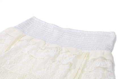 Sweet Lace Patchwork Skirt