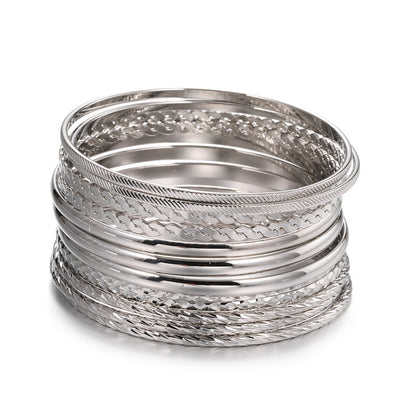 Embossed Twist Bracelet Set