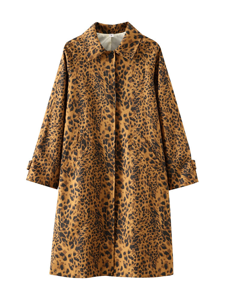 Irregular Leopard Print Coat