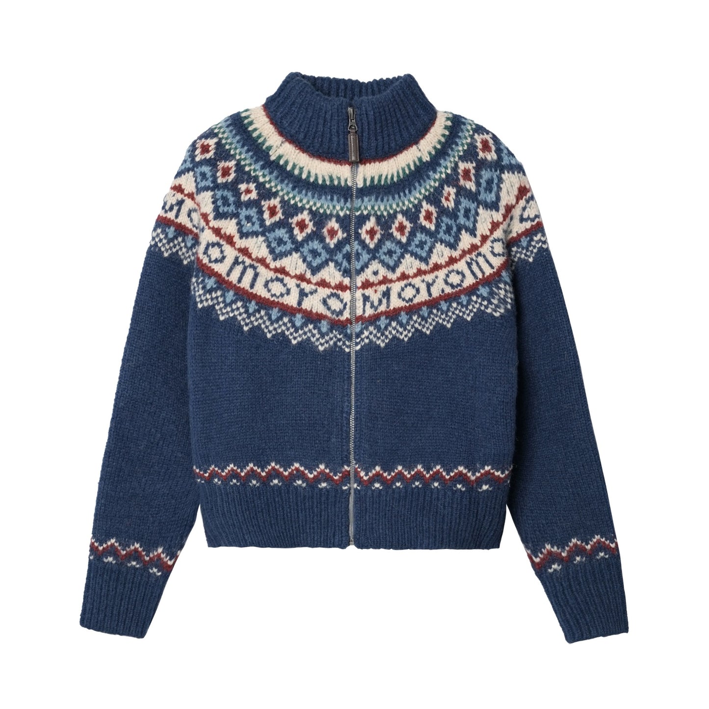 Fair Isle Vintage Pattern knit Cardigan