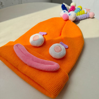 Cute 3D Sausage Mouth Big Eyes Hat