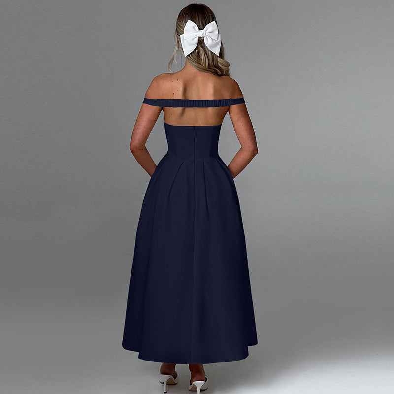 Elegant Off-The-Shoulder Backless Dress