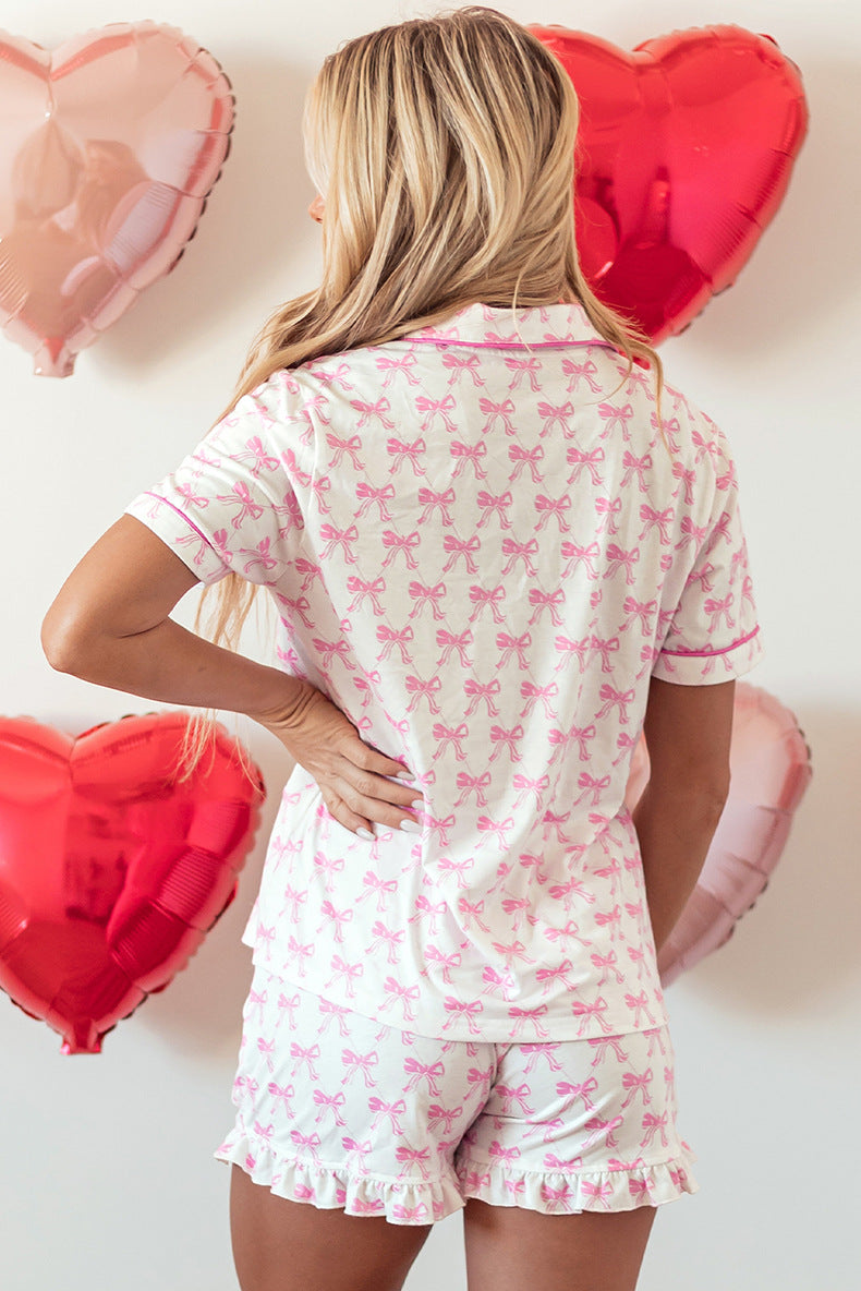 Bows And Hearts Holiday Pajama Set