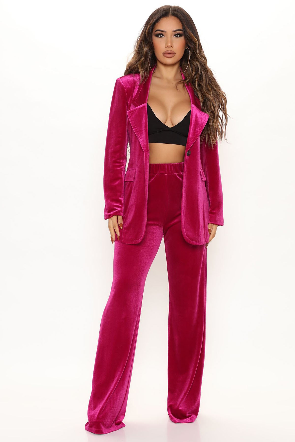 Velvet Solid Color Suit