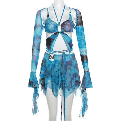 Tie Dye Fairy Crop and Skirt Set