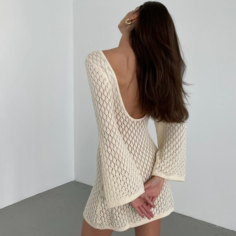 Knit Long Sleeve Vacation Knit Dress