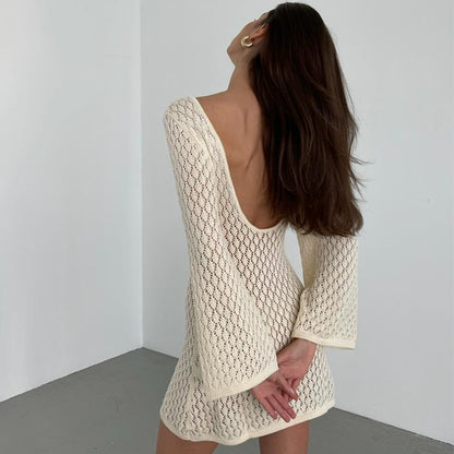 Knit Long Sleeve Vacation Knit Dress