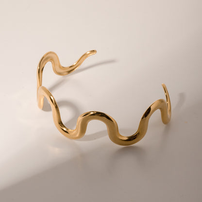 Wavy Open Bracelet