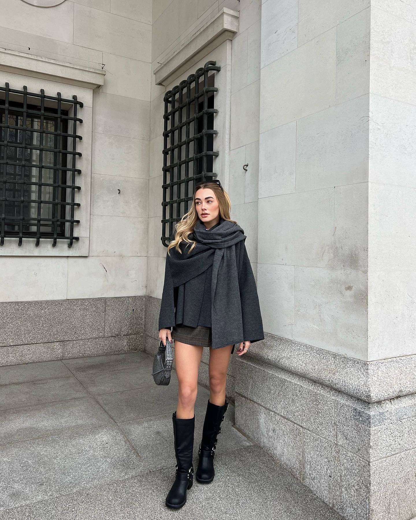 Asymmetrical Shawl Scarf Coat