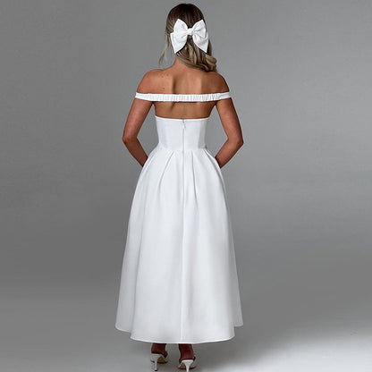 Elegant Off-The-Shoulder Backless Dress