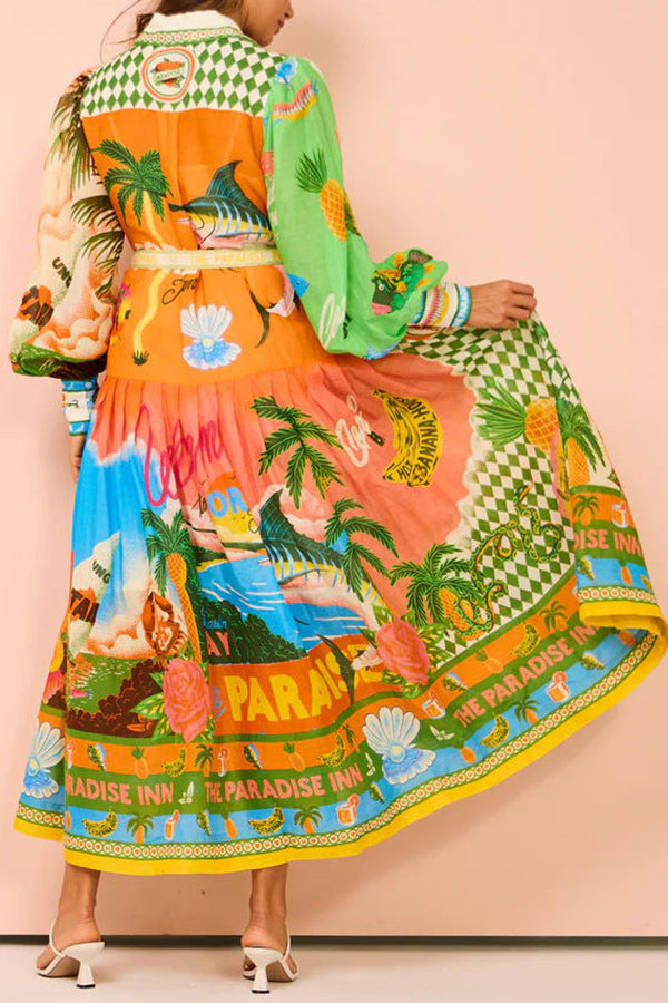 The Paradise Inn Printed Maxi Dress