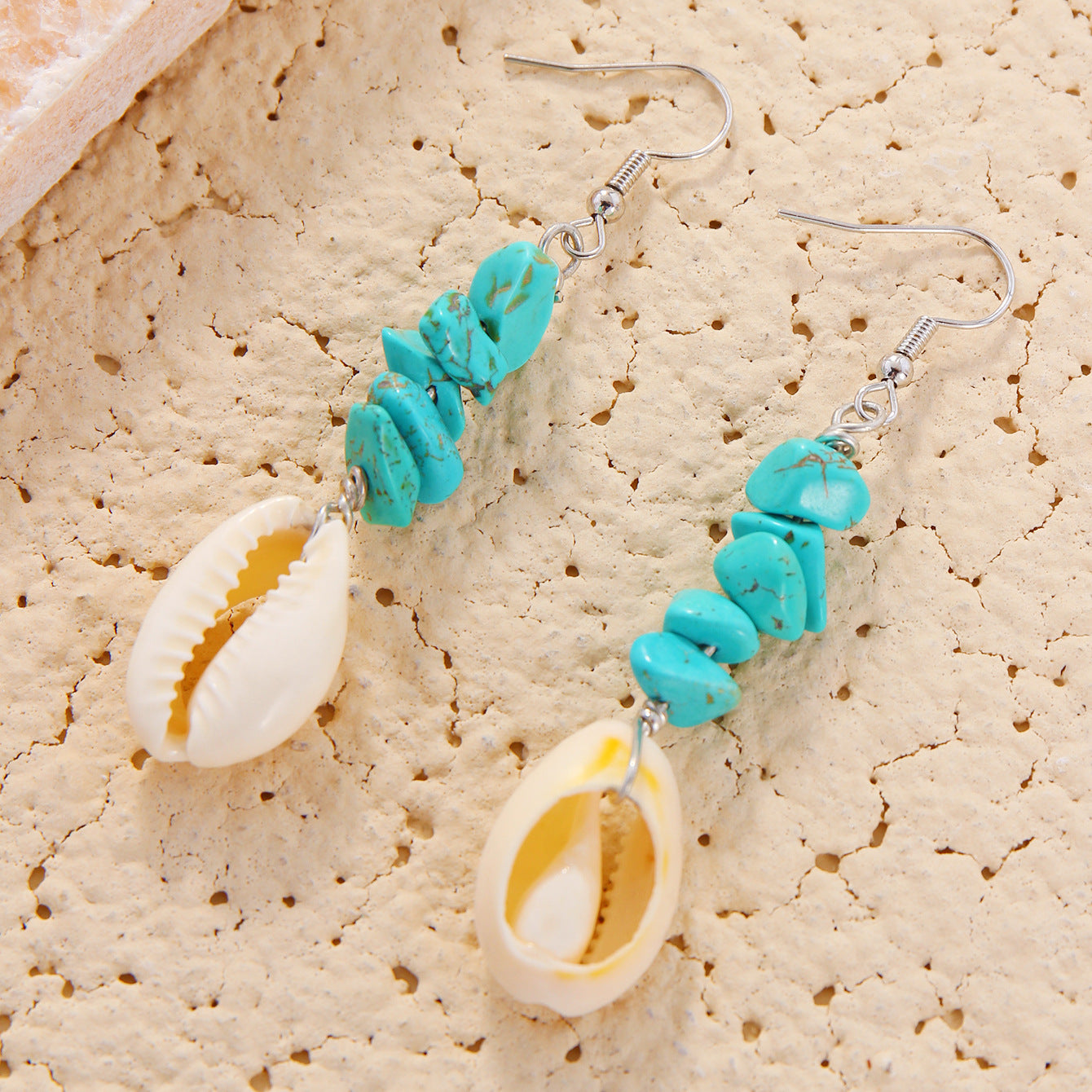 Boho Style Shell Beaded Braided Earrings