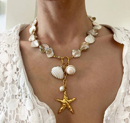 Bohemian Oversized Shell Necklace