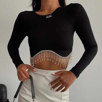 Diamond Fringe Crop Top