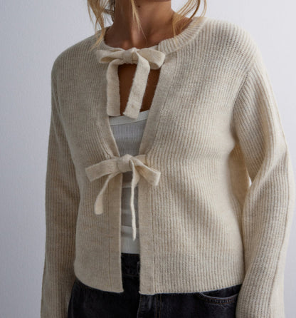 Bow Tie Knit Cardigan