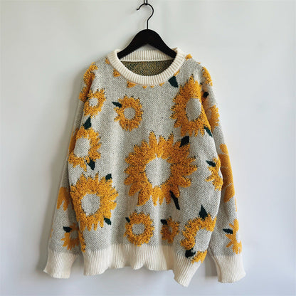 Sunny Bloom Oversized Knit Sweater