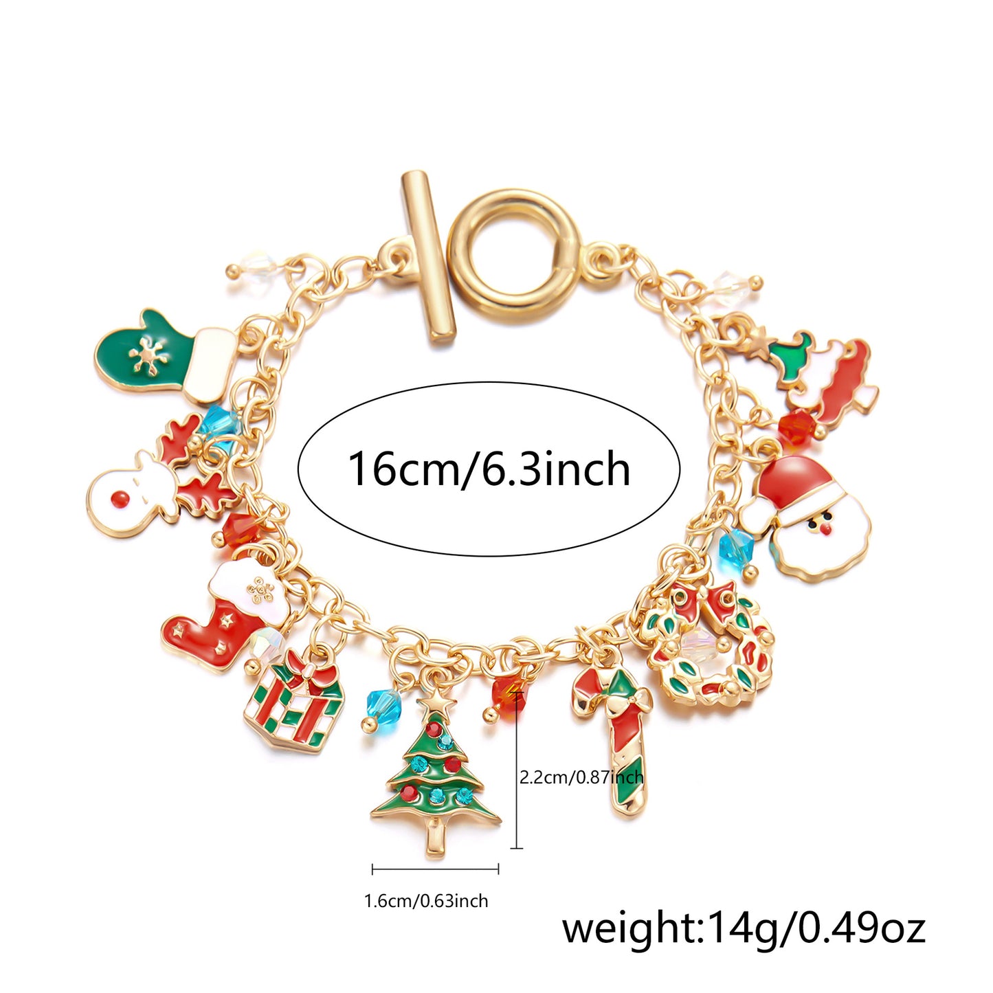 Christmas Pendant Bracelet