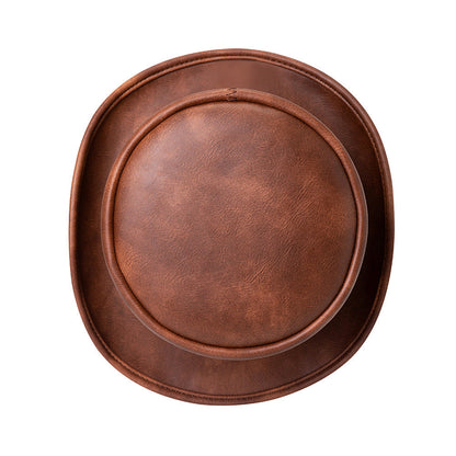 Leather Brown Top Hat