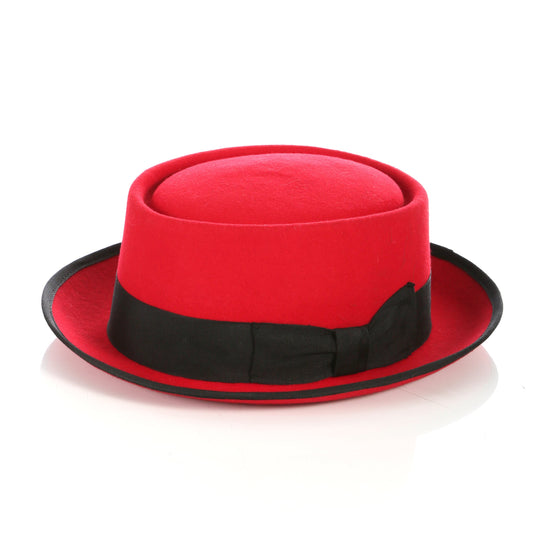 Black Wool Felt Pork Pie Hat