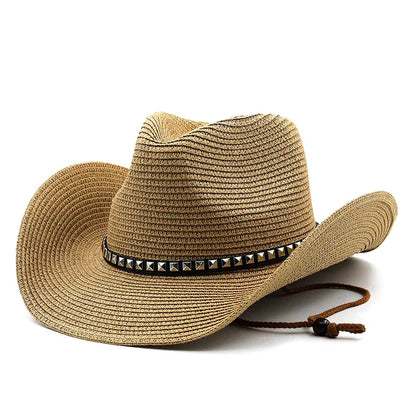 Summer Breathable Straw Cowboy Hat