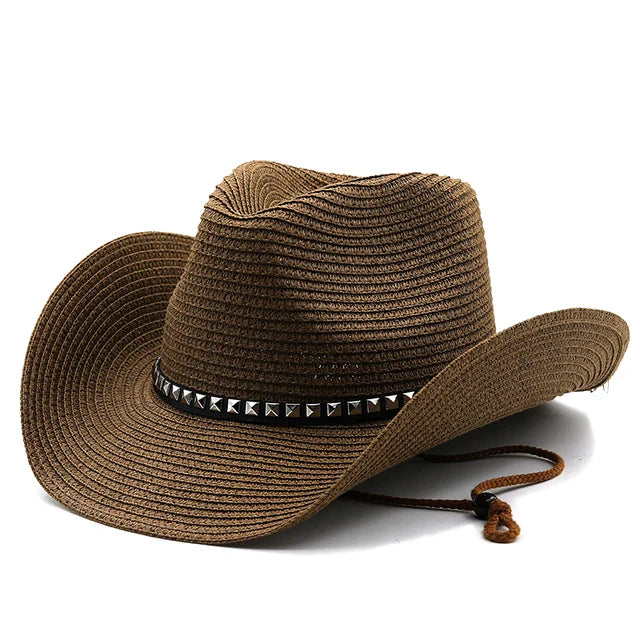 Summer Breathable Straw Cowboy Hat