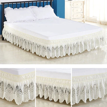 Lace Bed Skirt Elastic Band Bed Skirts