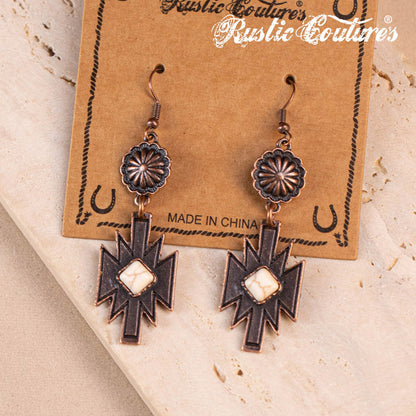 Rustic Couture's® Natural Stone Dangling Earring