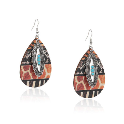 Rustic Couture's® Western Metal Tear Drop Dangling Earring