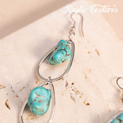 Rustic Couture's® Natural Stone Dangle Earrings