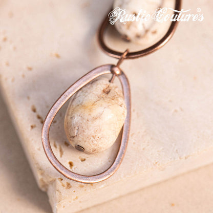 Rustic Couture's® Natural Stone Dangle Earrings