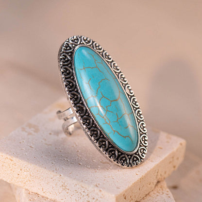 Rustic Couture's® Oval Open Adjustable Ring