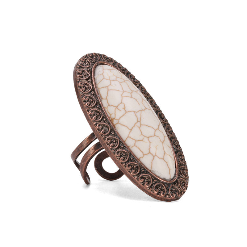 Rustic Couture's® Oval Open Adjustable Ring