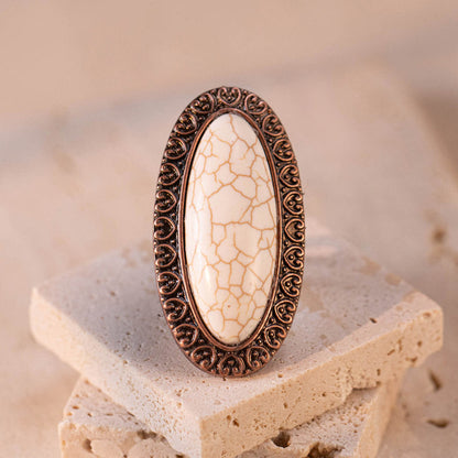 Rustic Couture's® Oval Open Adjustable Ring